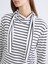 Dik Yaka Çizgili Kadın Tişört 3