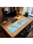 Dünya Haritası Görünümülü Oyun Gaming Klavye Mouse Pad Kaymaz Taban Kenarları Dikişli Masa Matı 70X30 cm 1