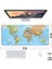 Dünya Haritası Görünümülü Oyun Gaming Klavye Mouse Pad Kaymaz Taban Kenarları Dikişli Masa Matı 70X30 cm 3