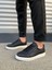 JY166 Prestige Bağcıklı Cilt Kapitone Desenli Erkek Günlük Sneaker Ayakkabı Cbt - Siyah 2