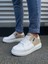JY155 Warrior Bağcıklı ve Fermuarlı Cilt Süet Erkek Günlük Sneaker Ayakkabı Csbt - Beyaz/krem 2