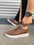 JY0535 Prime Bağcıklı Cilt Erkek Günlük Sneaker Ayakkabı Cbt - Taba 3