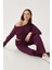 Yumuşak Modal Bluz Pantolon Takım LCI0060 Mürdüm 1