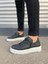 JY502 Bold Bağcıklı Cilt Erkek Günlük Sneaker Ayakkabı Cbt - Siyah 2