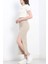 Mtxdpn Nakışlı Etekli Takım Bej Beyaz S3899 (Beden: M) 2