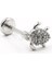 Kaplumbağa Figürlü Zirkon Taşlı Tragus Piercing – Gümüş | Hipoalerjenik, Uzun Ömürlü 1