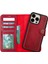 Apple iPhone 15 Pro Max Uyumlu Deri Cüzdanlı Kılıf Mwwn V4EF Kırmızı 5