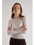 Bisiklet Yaka Dantelli Bluz Ekru 3