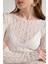 Bisiklet Yaka Dantelli Bluz Ekru 7