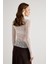 Bisiklet Yaka Dantelli Bluz Ekru 8