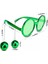 Disko Toplu Küpeli Parti Gözlüğü Yeşil Renk 10