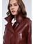 Bordo Kemerli Suni Deri Mont 5