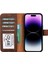 Apple iPhone 15 Pro Max Uyumlu Deri Cüzdanlı Kılıf Mwwn G2 Kahve 2
