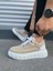 JY010 Cloud Bağcıklı Süet Erkek Günlük Sneaker Ayakkabı Sbt - Krem/beyaz 3