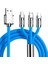 Kutulu 3 Şarj Aleti 1 Arada Çinko Alaşım Hızlı Şarj Kablosu Mavi 3 In 1 3