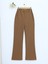 Ithal Kumaş Ispanyol Paça Pantolon -Kahve 1
