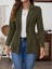 Kadın Uzun Kollu Yakalı Tek Düğmeli Süet Ceket 3