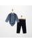 Jeans Gömlek Gabardin Pantolon Erkek Bebek Takımı M00774 5