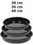 Emaye Yanmaz Yapışmaz Yuvarlak Fırın Tepsi Seti 30-36-40CM 1