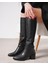 Junita Siyah Kadın Topuklu Çizme 1