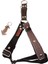 Köpek Göğüs Tasması Orta ve Büyük Irk Ayarlamalı Kolon Kordon ve Nubuk Deri Siyah ve Vizon 5