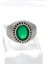Yeşil Doğal Taşlı 925 Ayar Gümüş Erkek Yüzük – Modern Hatlarla Klasik Zarafet 1