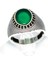 Yeşil Doğal Taşlı 925 Ayar Gümüş Erkek Yüzük – Modern Hatlarla Klasik Zarafet 2
