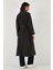 Oversize Fit Kruvaze Yaka Kuşaklı Astarlıtrençkot Bayan Trençkot 6839617 7