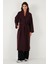 Oversize Fit Kruvaze Yaka Kuşaklı Astarlıtrençkot Bayan Trençkot 6839617 4