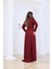 Lina Abiye Elbise Bordo ELB80 4