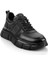 Siyah Hakiki Deri Erkek Sneaker E01398013541 2
