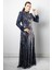 Taş Payet Işlemeli Abiye Lacivert AHN270 3