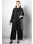 Taş Payet Işlemeli Şifon Pantalon Tunik Takım Siyah FHM966 1