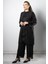 Taş Payet Işlemeli Şifon Pantalon Tunik Takım Siyah FHM966 5