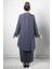 Taş Payet İşlemeli Şifon Pantalon Tunik Takım Gri FHM966 5