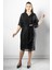 Şifon Detaylı Abiye Elbise Siyah MDV390 1