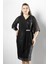 Şifon Detaylı Abiye Elbise Siyah MDV390 2