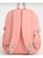 Kore Tarzı Okul Çantası Aksesuarlı Kız Çocuk ve Erkek Çocuk Sırt Çantası Pudra 2