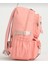 Kore Tarzı Okul Çantası Aksesuarlı Kız Çocuk ve Erkek Çocuk Sırt Çantası Pudra 3