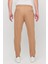 Erkek Slim Fit Beli Lastikli Ipli Fermuarlı Likralı Rahat Jogger Vizon Erkek Pantolon 7