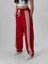 Kadın Şeritli Kırmızı Baggy Pantolon COC1080 1