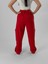 Kadın Şeritli Kırmızı Baggy Pantolon COC1080 4
