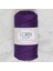 Loren Polyester Soft Macrame Koyu Mor El Örgü Ipi - LM037 - 34442 1