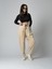 Bej Pileli Kadın Jogger Pantolon COC2561 2