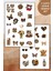 2 Sayfa Kahverengi-Leopar Sticker Set Planner Ajanda Bullet Journal Için Uygun Set 1