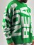 Bold Print Oversize Yeşil Erkek Sweat COC1021 2