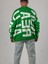 Bold Print Oversize Yeşil Erkek Sweat COC1021 5