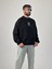 Etnik Desenli Tasarım Erkek Siyah Sweatshirt COC1031 1
