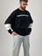 Oversize Siyah New York Erkek Triko Sweat COC1043 2