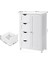 Dolabı, Dar Dolabı, Yan Dolap, Çekmeceli Göğüs, 4 Çekmece, Dolap Kapısı, Ayarlanabilir Raf, Beyaz LHC41W 2
